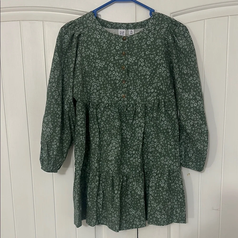 GAP Green Floral Kids Casual Dress‎